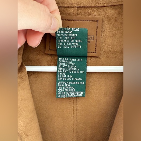 Lauren Ralph Lauren Faux Suede Vest Women’s SZ M Camel Brown Full Zip Mock Neck - Picture 3 of 7